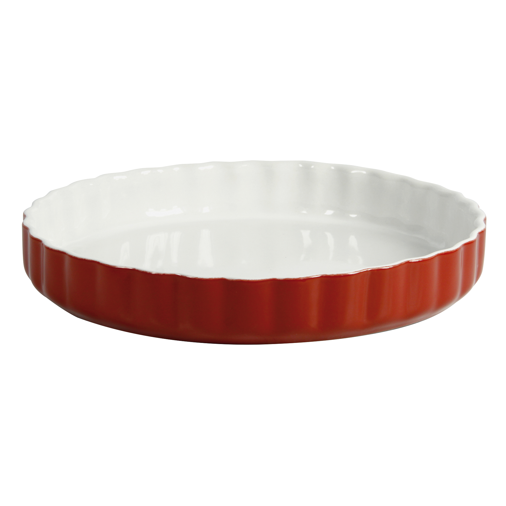 Image de Moule à Tarte en Céramique Coloris Framboise Ø28 cm H. 4 cm