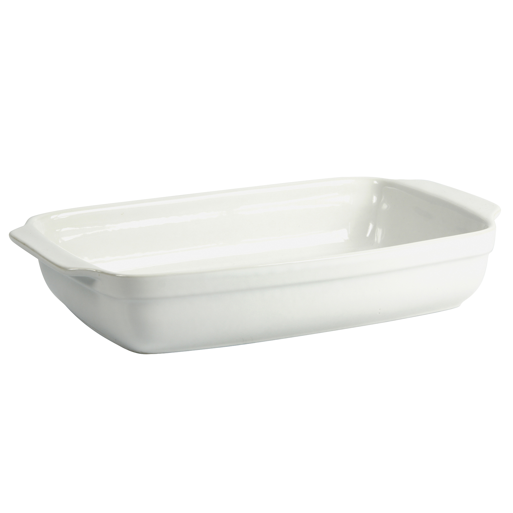 Image de Plat à Four Rectangulaire avec Anses Céramique Blanc 31 x 18,5 x 5,5 cm