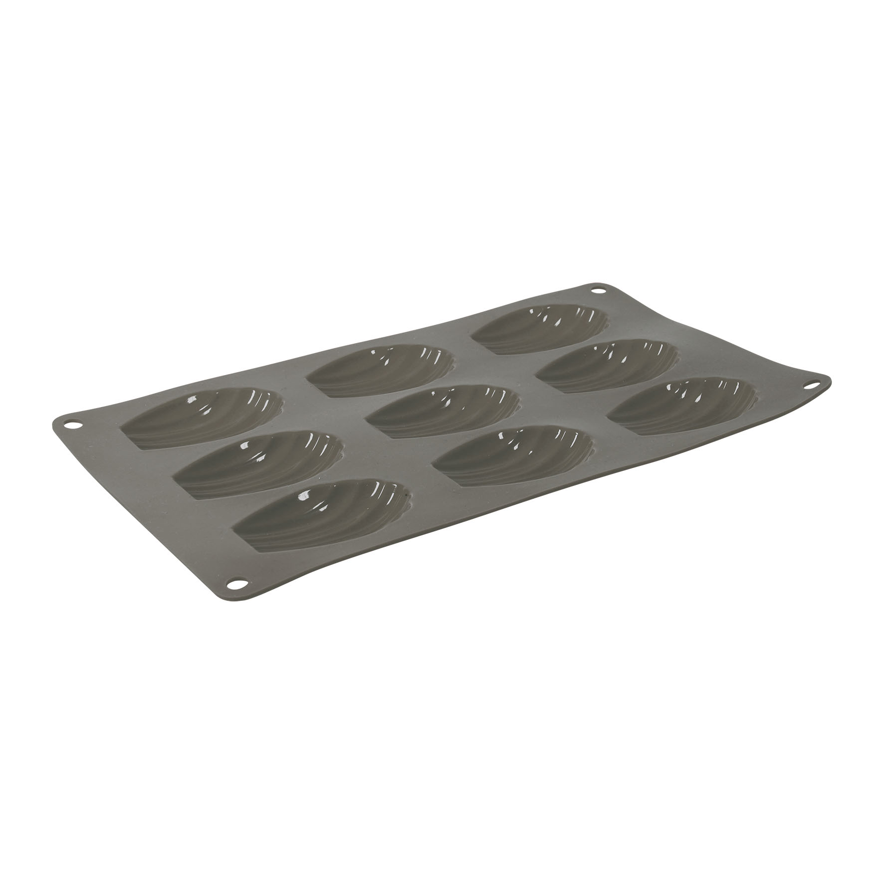 Image de Moule à 9 Madeleine Silicone Gris - Gamme Candy - 17 x 29,3 x 1,8 cm