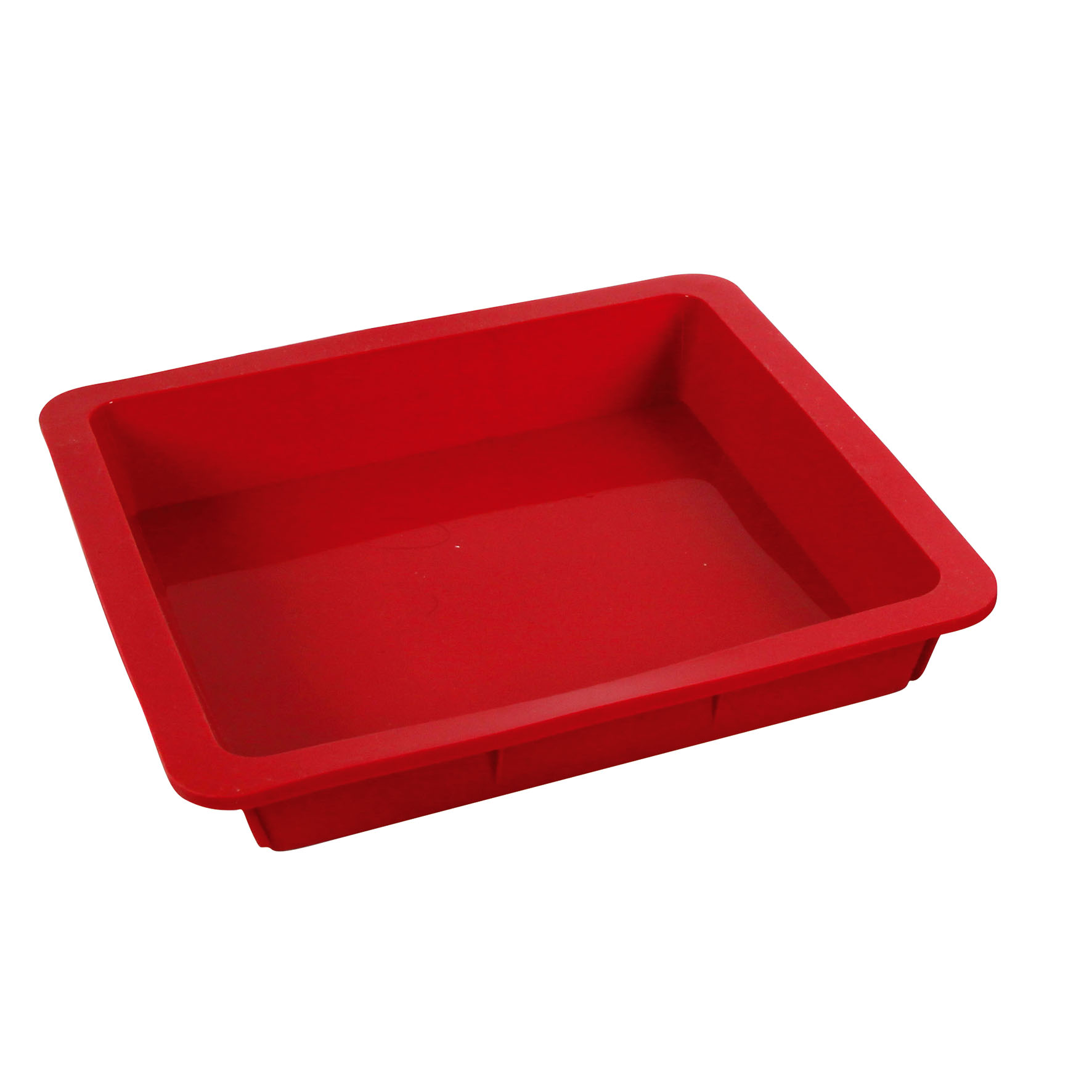 Image de Moule forme Carré en Silicone Rouge - Gamme Candy - 24.5X24.5 cm H 4 cm