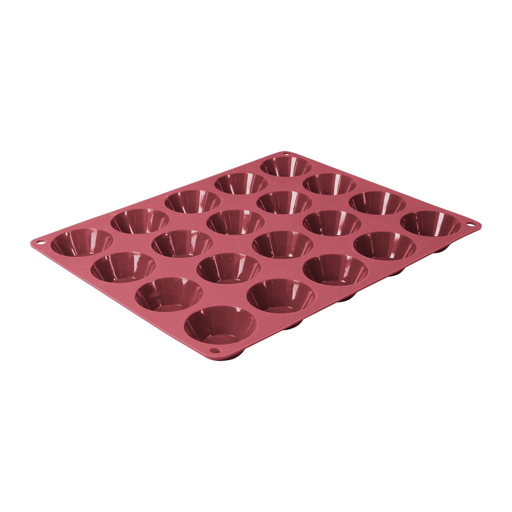 Image de Moule à muffins en Silicone - Pour 20 Muffins - Gamme CANDY - L 29 cm l 23.5 cm H 2 cm