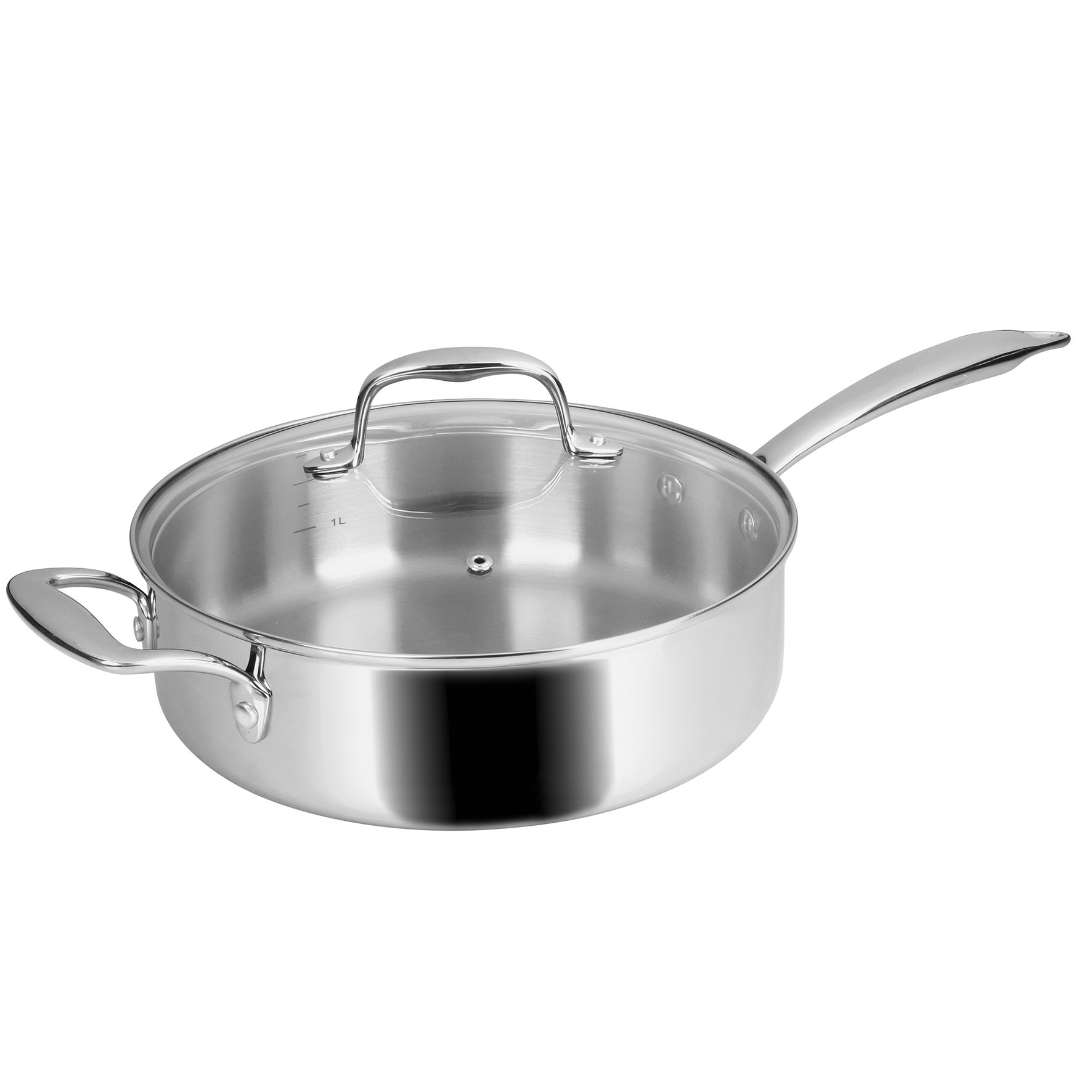 Image de Sauteuse Rapsody en acier inoxydable Ø 24 cm - couvercle en verre - tous feux dont induction