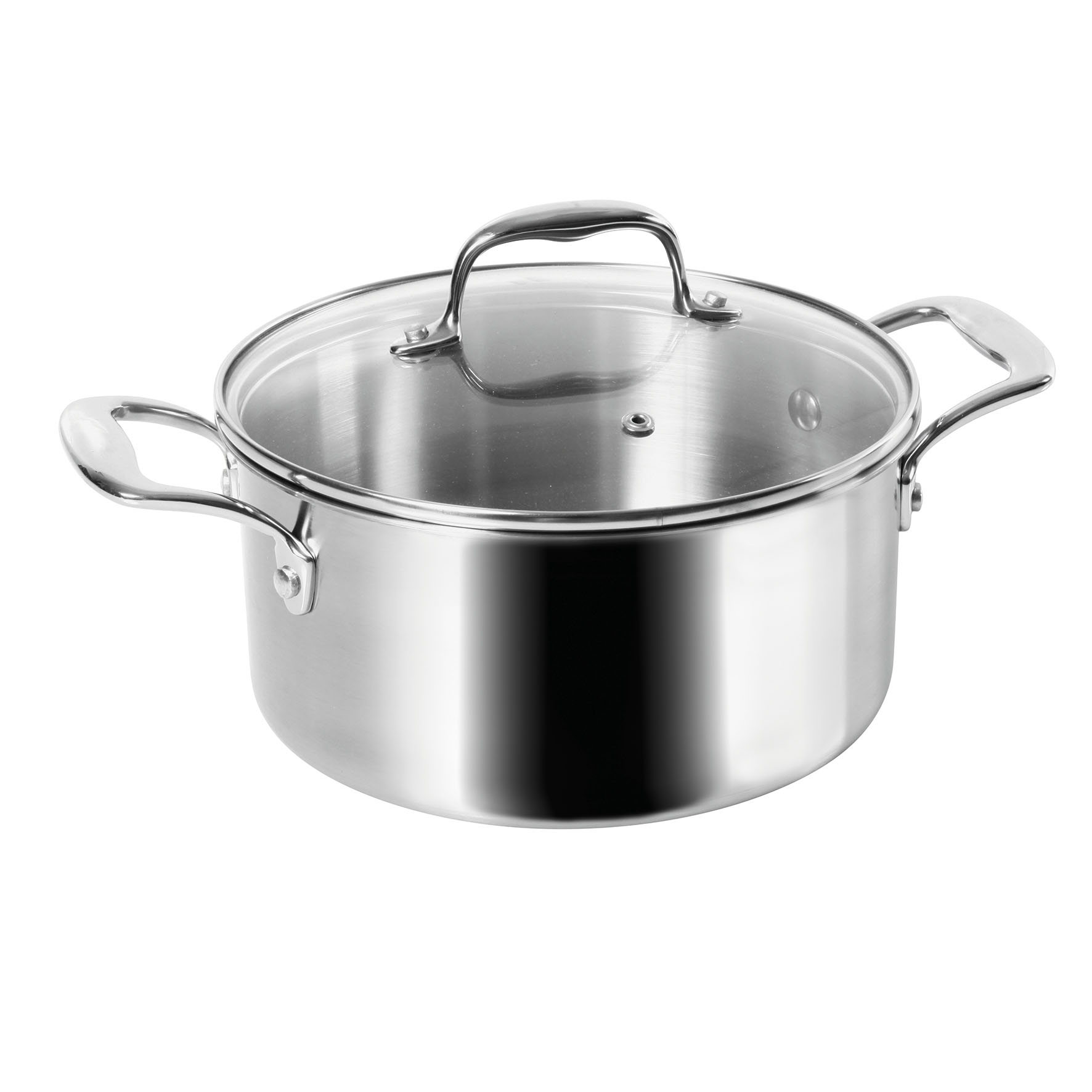 Image de Faitout Rapsody en acier inoxydable qualité professionnelle diam. 24 cm - avec couvercle vapeur en verre - tous feux dont induction