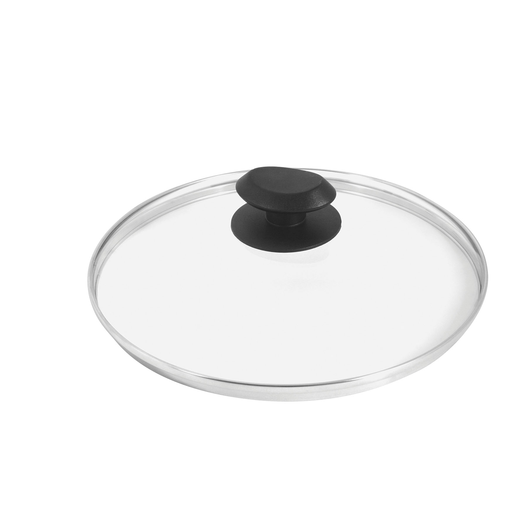 Image de Couvercle en verre avec cerclage inox Ø 30cm - compatible poêle, sauteuse, faitout et casserole