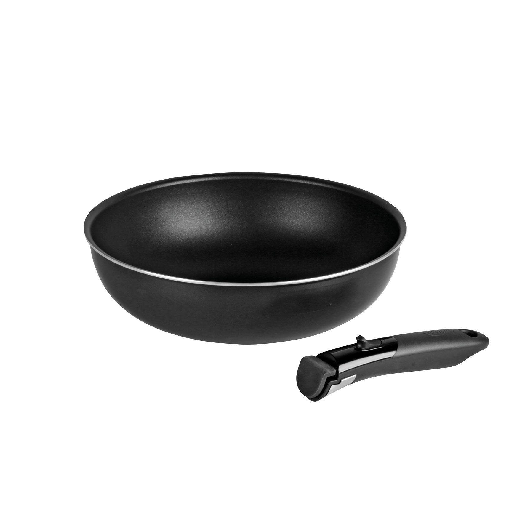 Image de Wok Aluminium diam. 28 cm avec poignée amovible SITRAMOVIBLE - Tous feux dont Induction