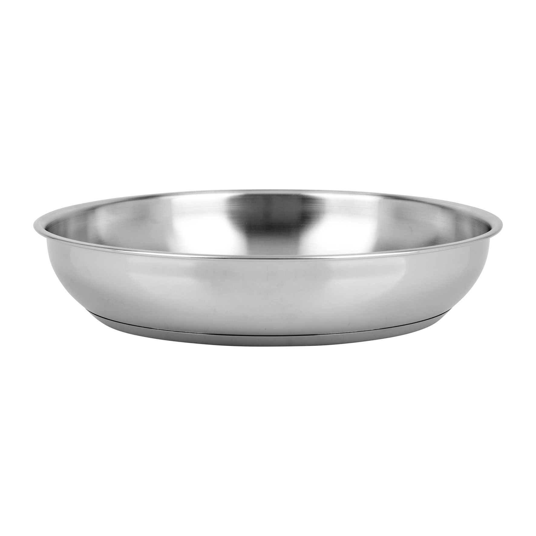 Image de Poêle Acier Inoxydable Ø 24 cm - H 4.5 cm - Sans revêtement intérieur - Garanti sans PFAS - Tous feux dont induction - Poignée Sitramovible non fournie 