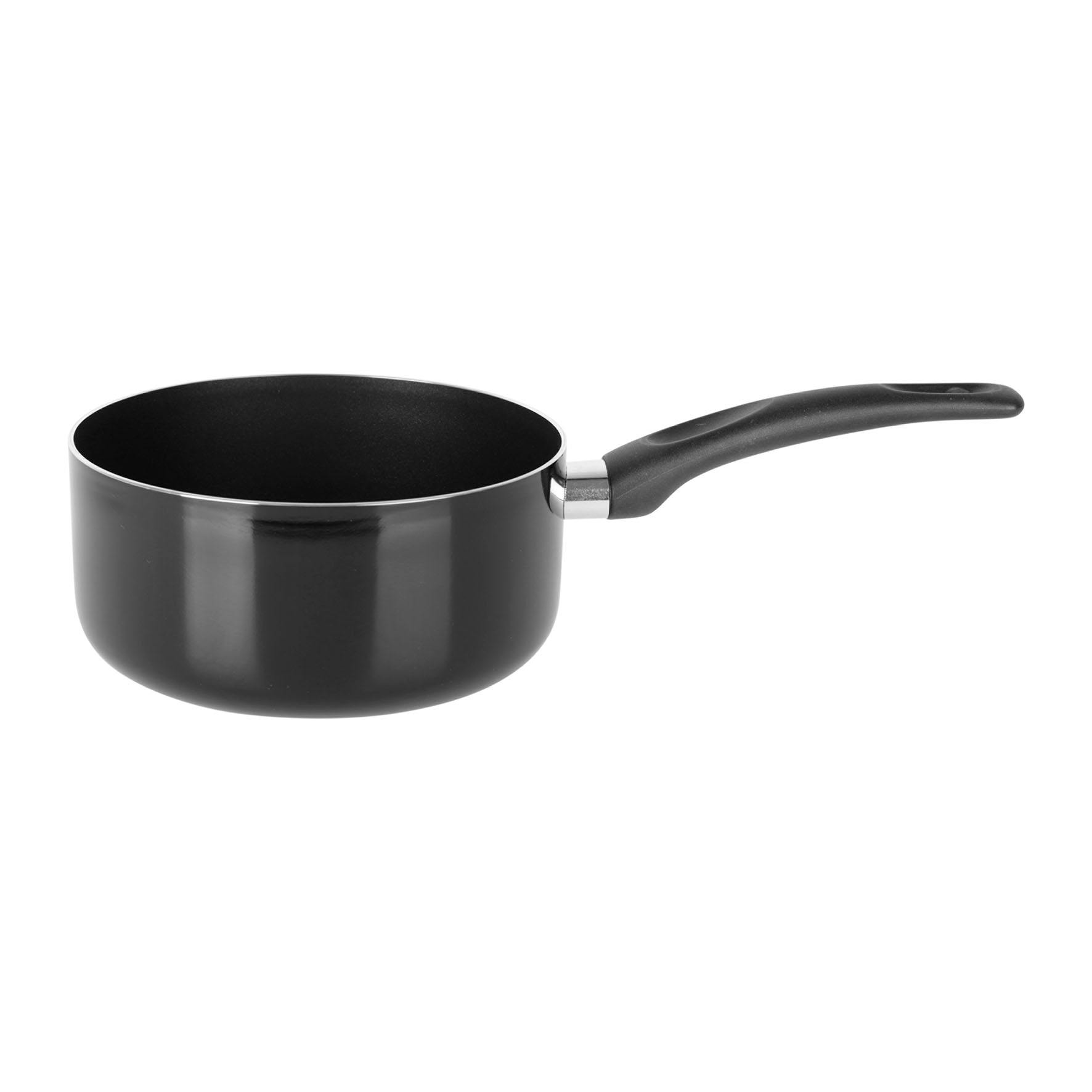 Image de Casserole en Aluminium pressé CARBONE Ø 20 cm Noir - Revêtement anti-adhérent sans PFOA - Manche thermorésistant - Tous feux SAUF Induction