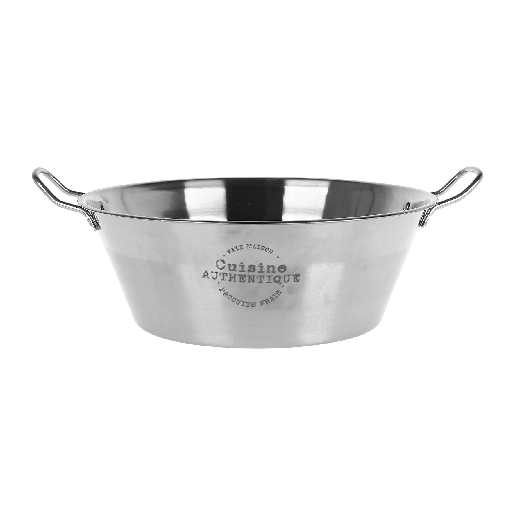 Image de Bassine à Confiture en acier Inoxydable - COLLECTION CONFITURE AUTHENTIQUE - Ø39,5 cm / H. 14 cm