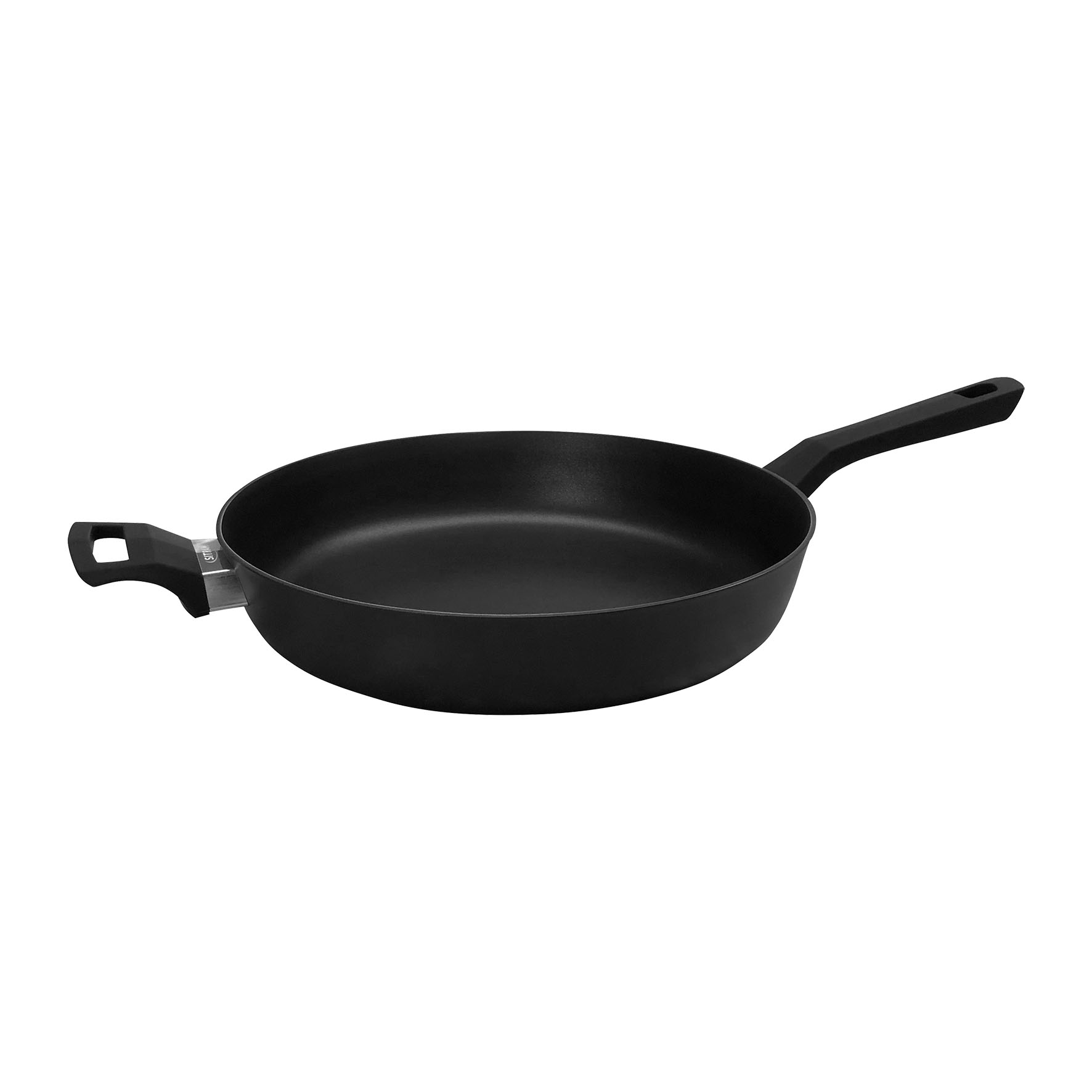 Image de Poêle en Aluminium pressé PURE Ø32 cm H6,5 cm - Revêtement intérieur Noir 2 couches sans PFOA - Manche thermorésistant effet Soft Touch - Tous faux SAUF Induction
