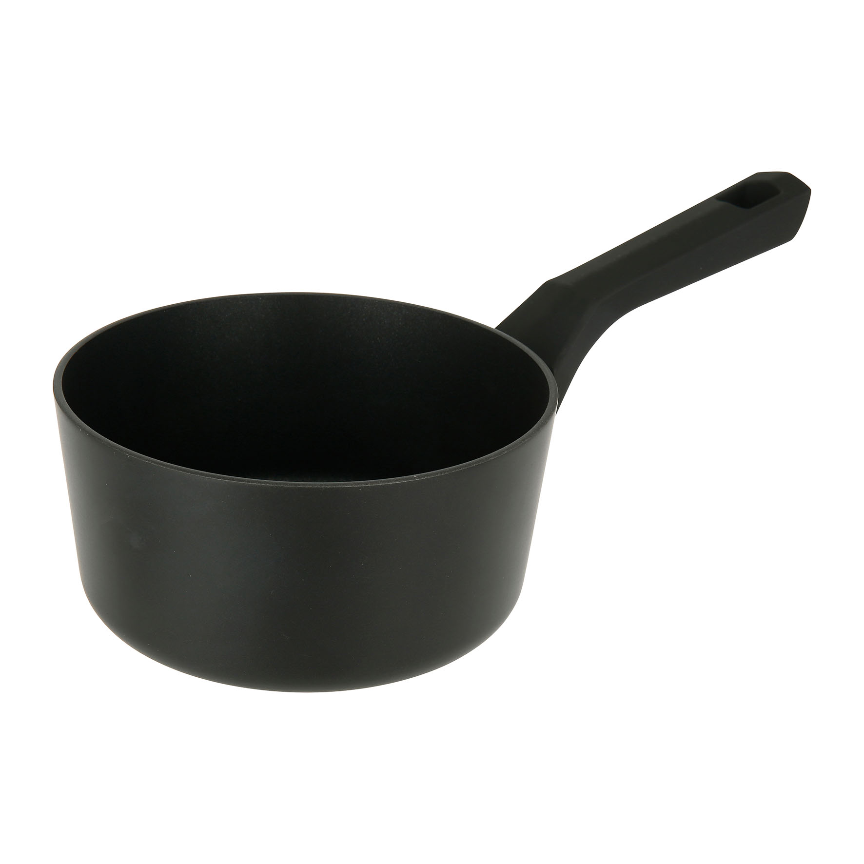 Image de Casserole en Aluminium pressé PURE Ø16 cm H8,5 cm - Revêtement intérieur Noir 2 couches sans PFOA - Manche thermorésistant effet Soft Touch - Tous faux SAUF Induction