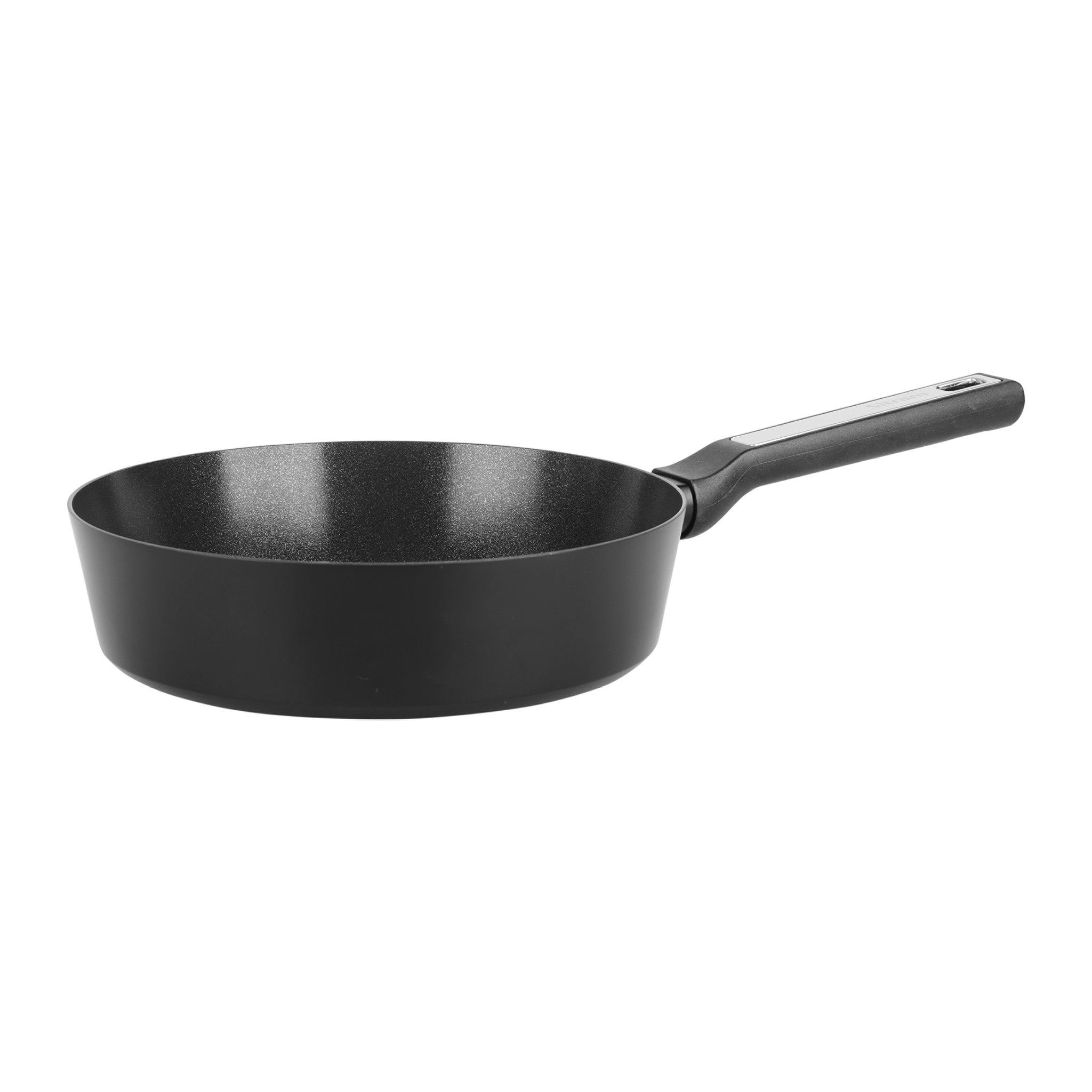 Image de Poêle Aluminium pressé recyclé Ø 24 cm H 5.5 cm Revêtement intérieur anti-adhésif à base de céramique SITRAM CERANOX Coloris Noir mat - Tous feux dont induction