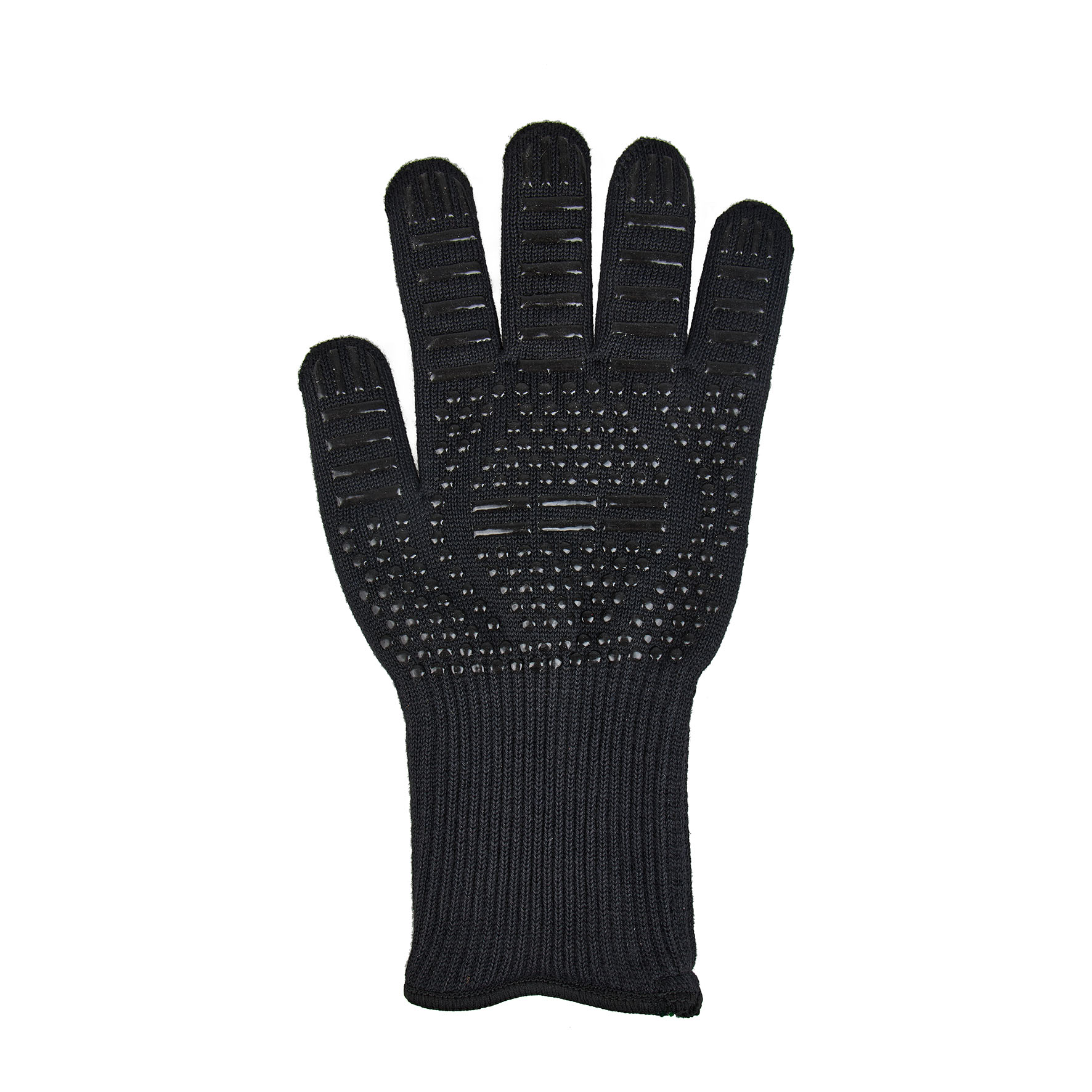 Image de Gant Anti chaleur Taille Adulte 33x17cm Anti dérapant - Extérieur Fibre d'aramide, polyester et silicone Intérieur : Coton et polyester