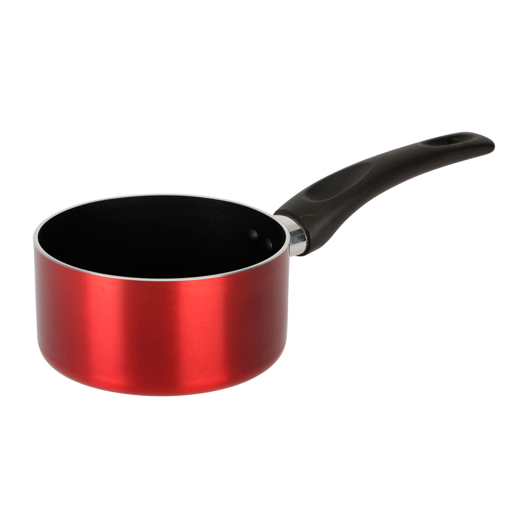 Image de Casserole en Aluminium pressé CHERRY Ø 14 cm - Revêtement anti-adhésif - Coloris Rouge métallisé - Tous feux dont induction