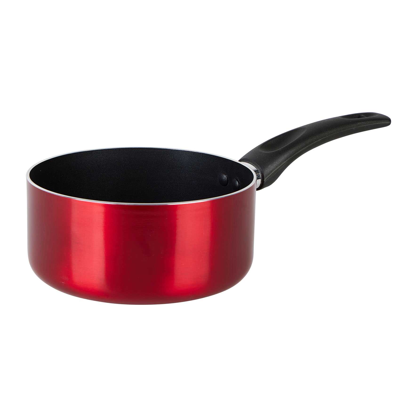 Image de Casserole en Aluminium pressé CHERRY Ø 18 cm - Revêtement anti-adhésif - Coloris Rouge métallisé - Tous feux dont induction