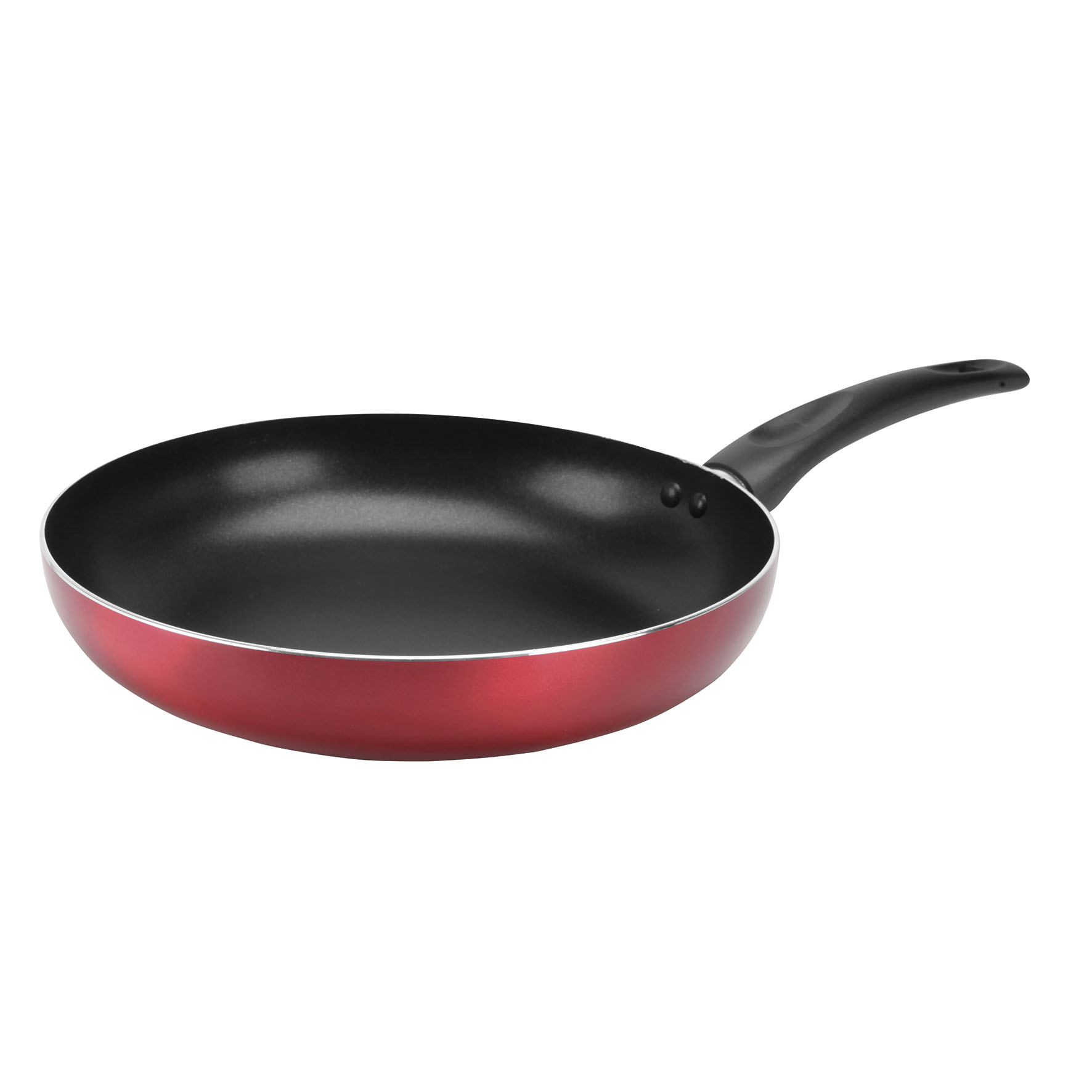 Image de Poêle en Aluminium pressé CHERRY Ø 28 cm - Revêtement anti-adhésif - Coloris Rouge métallisé - Tous feux dont induction