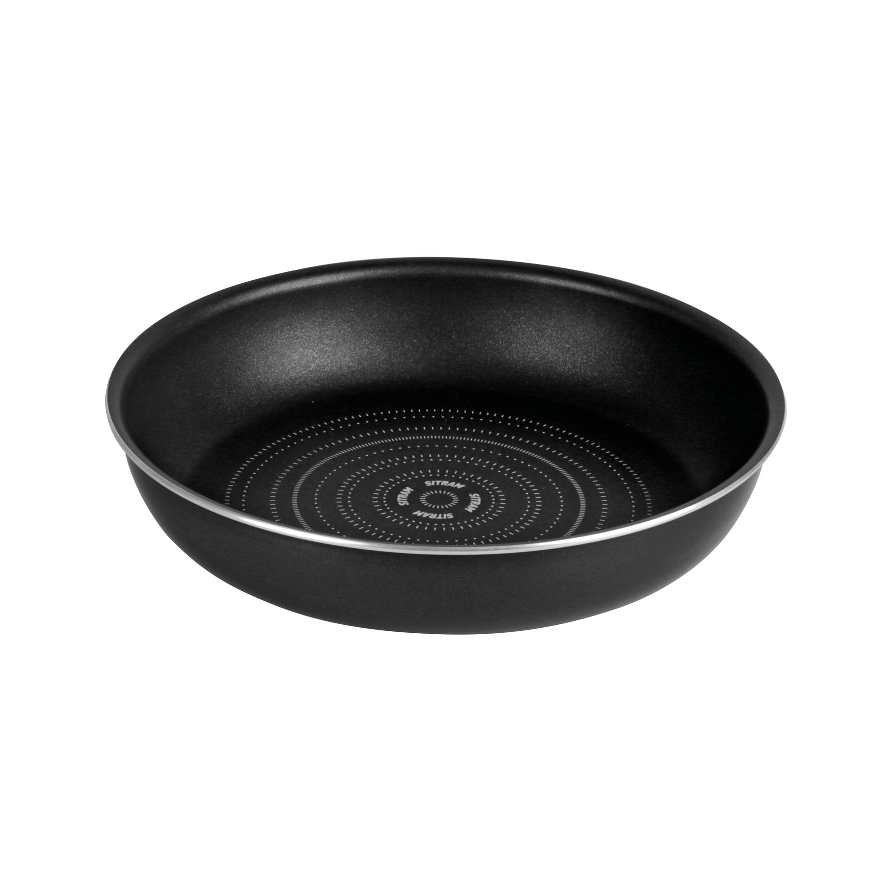 Image de Poêle aluminium Ø24 cm SITRAMOVIBLE H5 cm - Revêtement intérieur noir anti-adhésif sans PFOA - Tous feux dont induction - Manche non Fourni