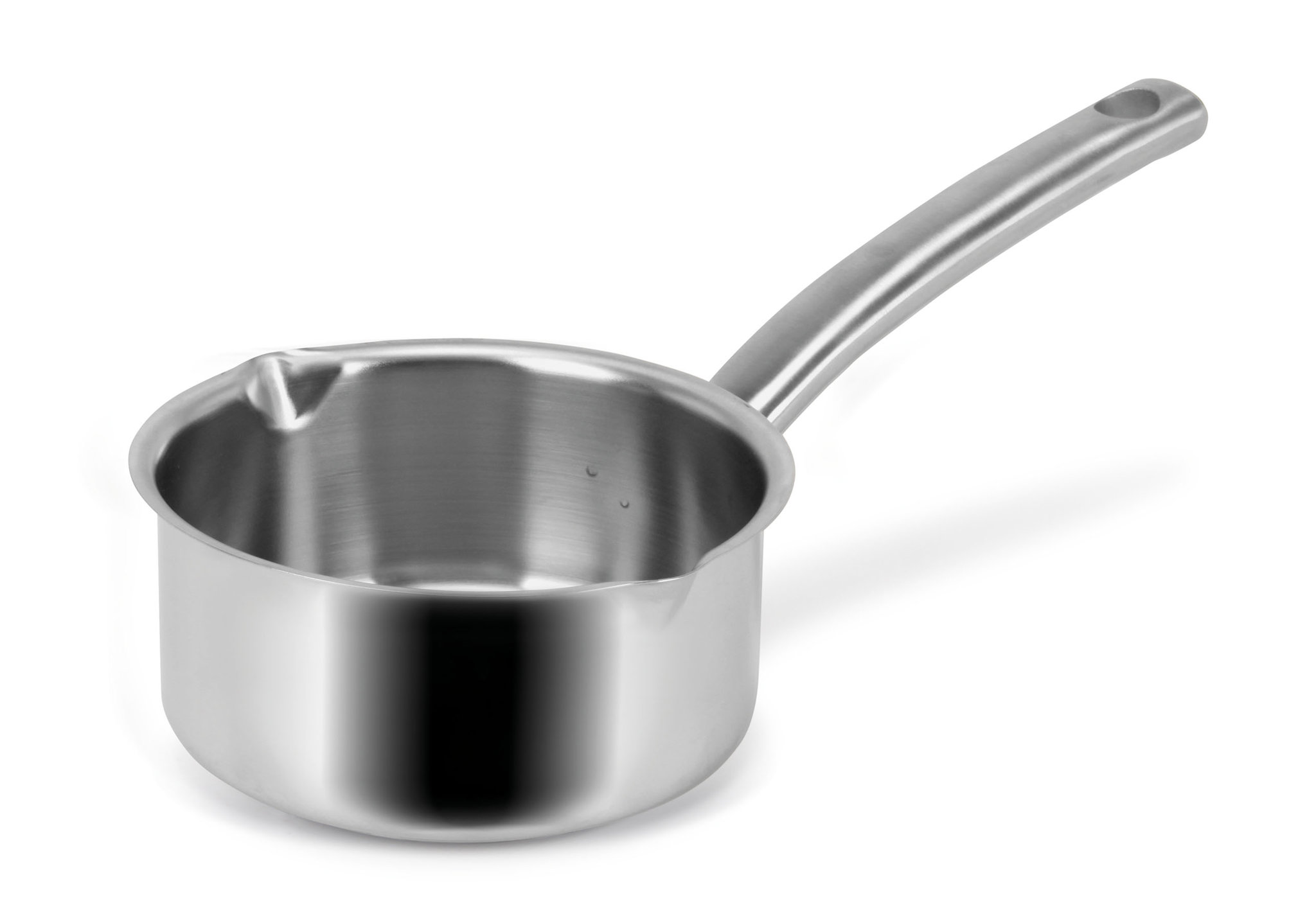 Image de Casserole BACCHUS PRO en acier inoxydable qualité professionnelle Ø 14 cm H 7 cm - tous feux dont induction - Manche ergonomique Thermo-résistant, Fond triple épaisseur