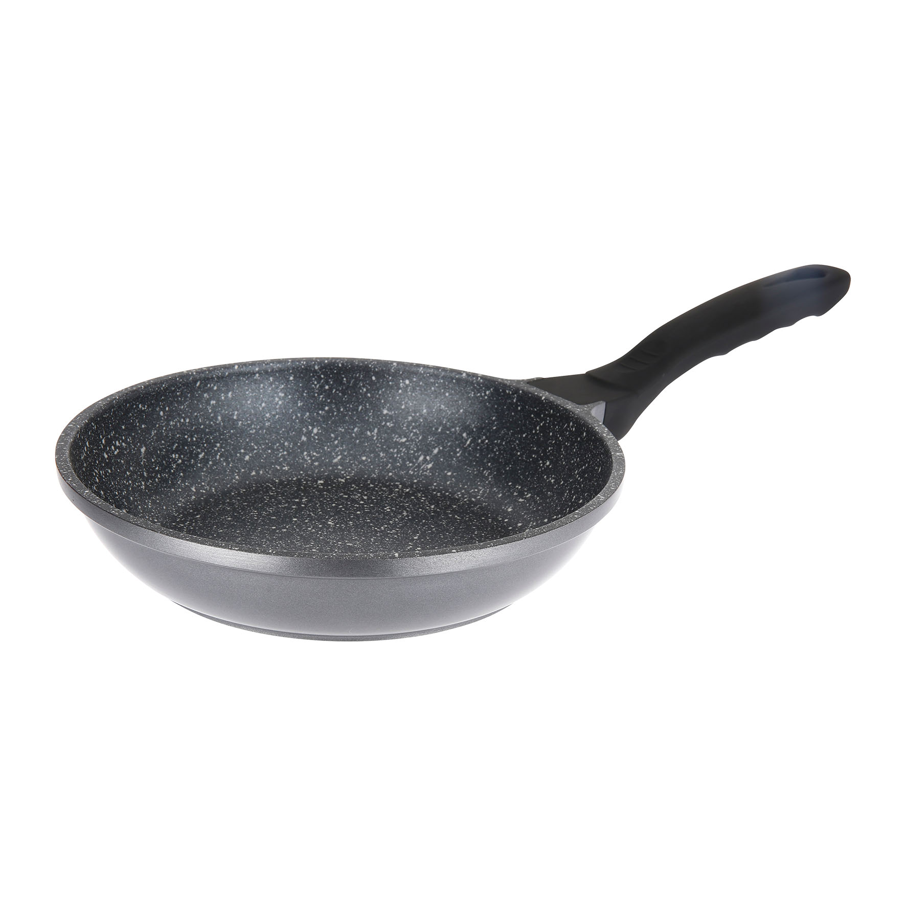 Image de Poêle Fonte d'aluminium Intérieur effet Pierre Ø20 cm H4.5 cm - Revêtement anti-adhésif Whitford Xylan 2 couches sans PFOA, Manche thermorésistant soft touch - Tous feux dont induction