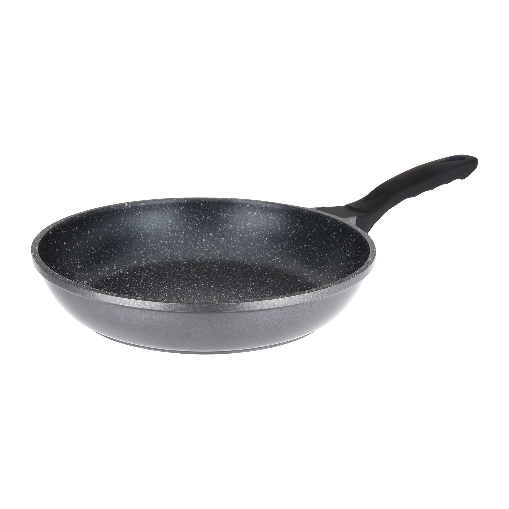 Image de Poêle Fonte d'aluminium Intérieur effet Pierre Ø24 cm H5 cm - Revêtement anti-adhésif Whitford Xylan 2 couches sans PFOA, Manche thermorésistant soft touch - Tous feux dont induction