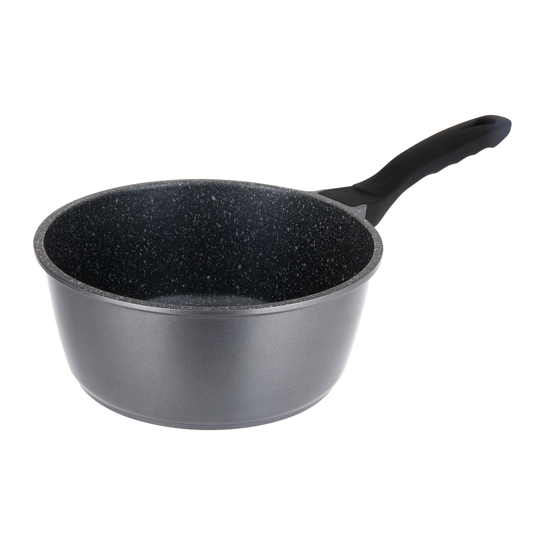 Image de Casserole Fonte d'aluminium Intérieur effet Pierre Ø20 cm H9 cm - Revêtement anti-adhésif Whitford Xylan 2 couches sans PFOA, Manche thermorésistant soft touch - Tous feux dont induction