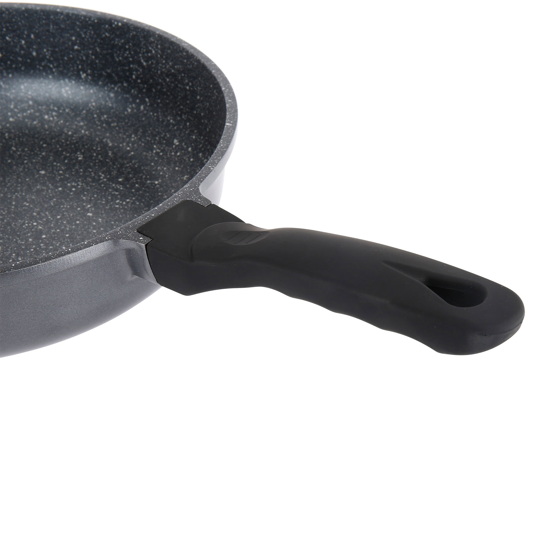 Poêle Sauteuse En Aluminium Avec Revêtement Pierre - 28 Cm, Compatible Induction - Manche Bakélite, Sans Grattoir