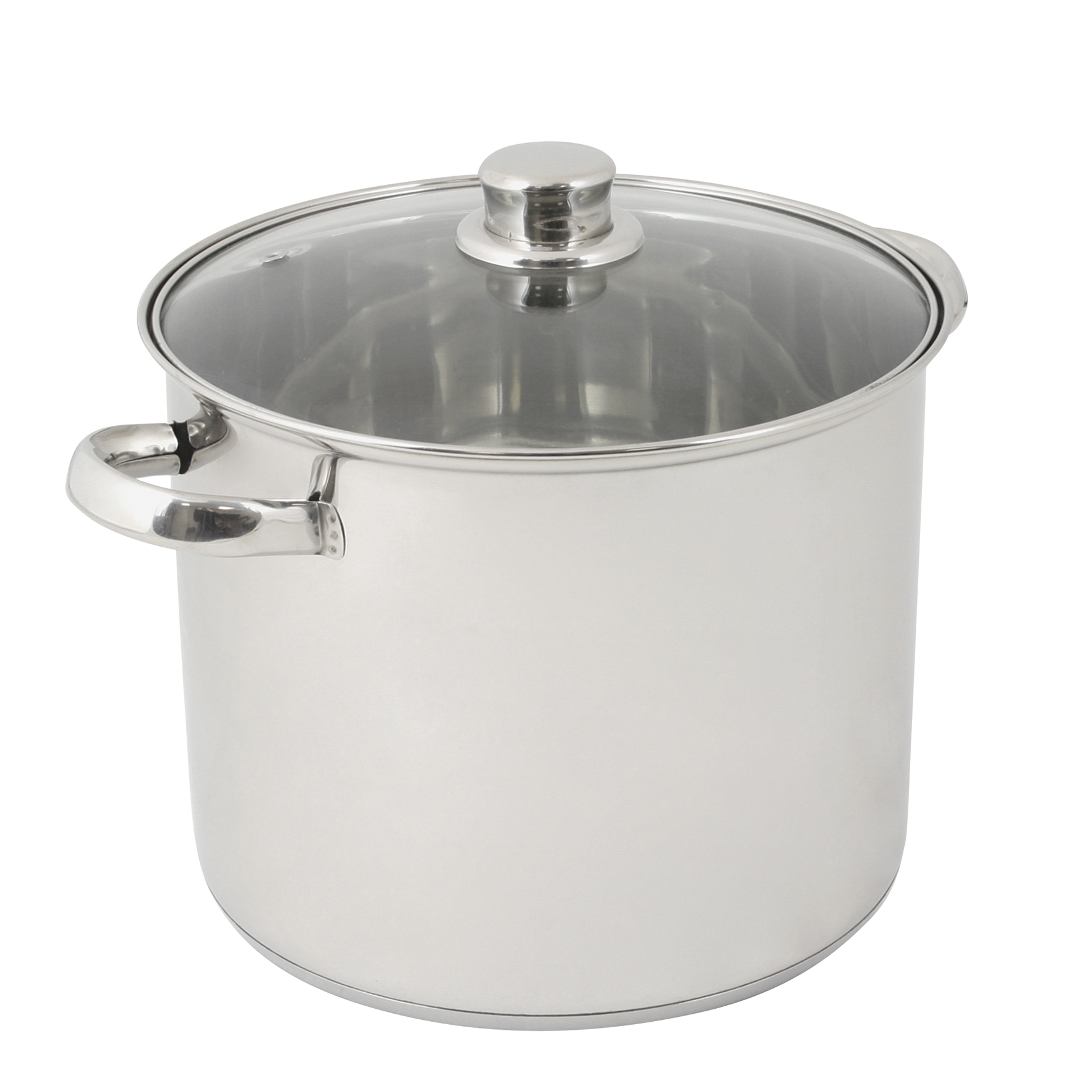Image de Marmite Traiteur en Acier Inoxydable Ø28 cm, 14 litres, H 24 cm - Couvercle Vapeur en Verre - Tous Feux dont Induction
