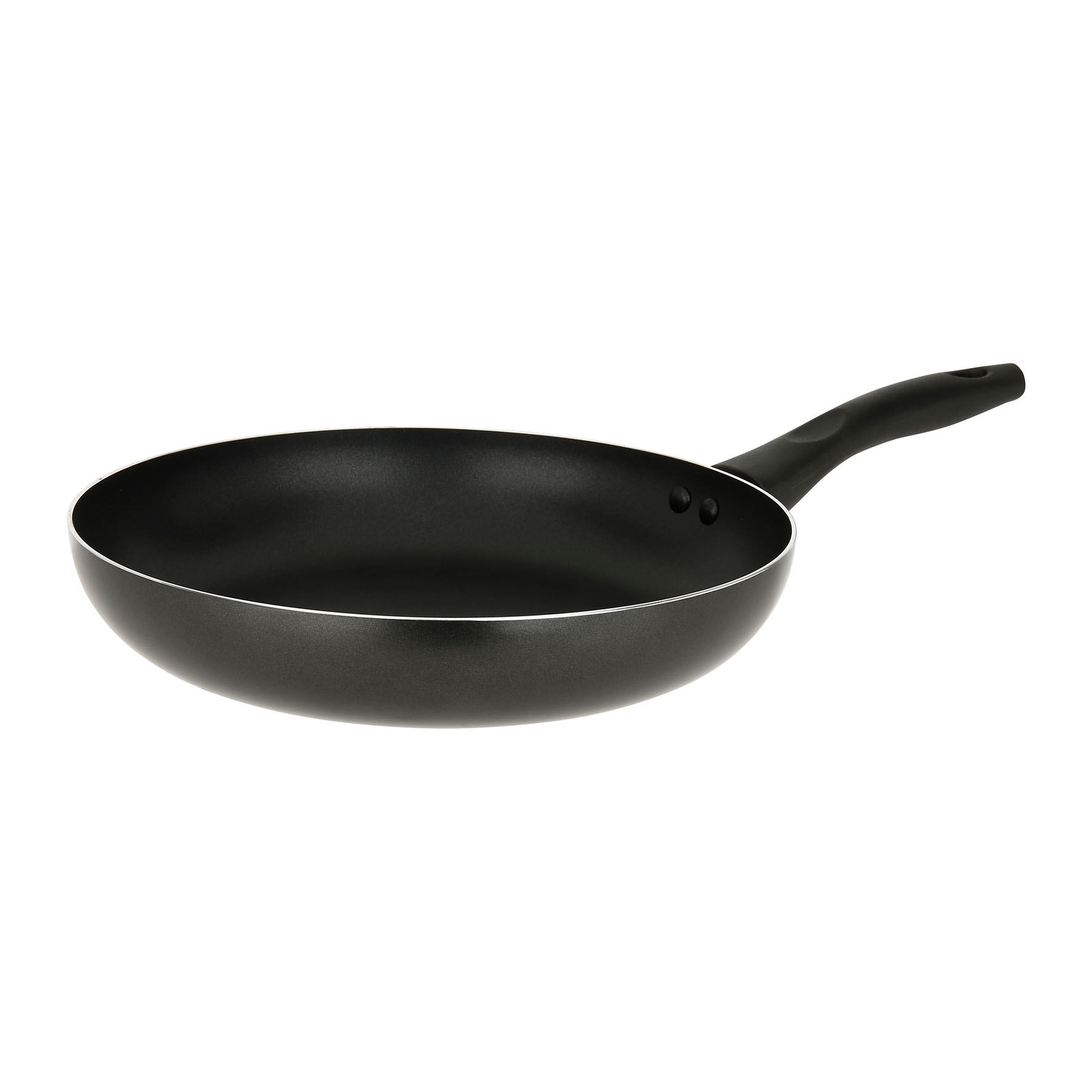 Image de  Poêle Aluminium Grise Ø26 cm Gamme BRUME - Revêtement intérieur anti-adhésif - poignée thermorésistante - Tous feux sauf induction