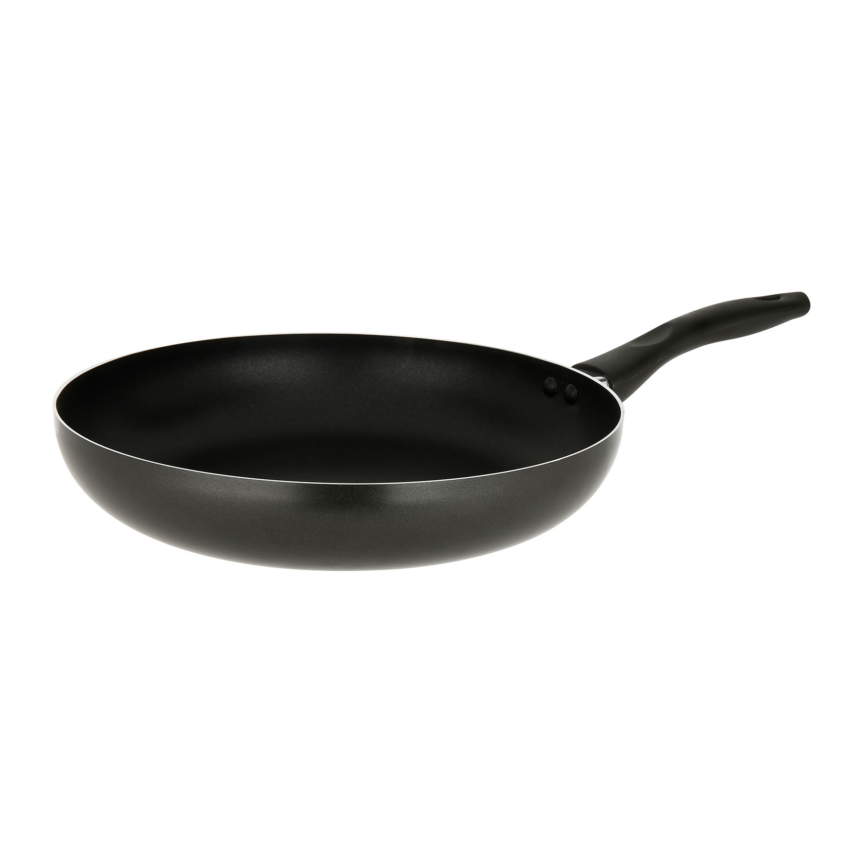 Image de  Poêle Aluminium Grise Ø28 cm Gamme BRUME - Revêtement intérieur anti-adhésif - poignée thermorésistante - Tous feux sauf induction