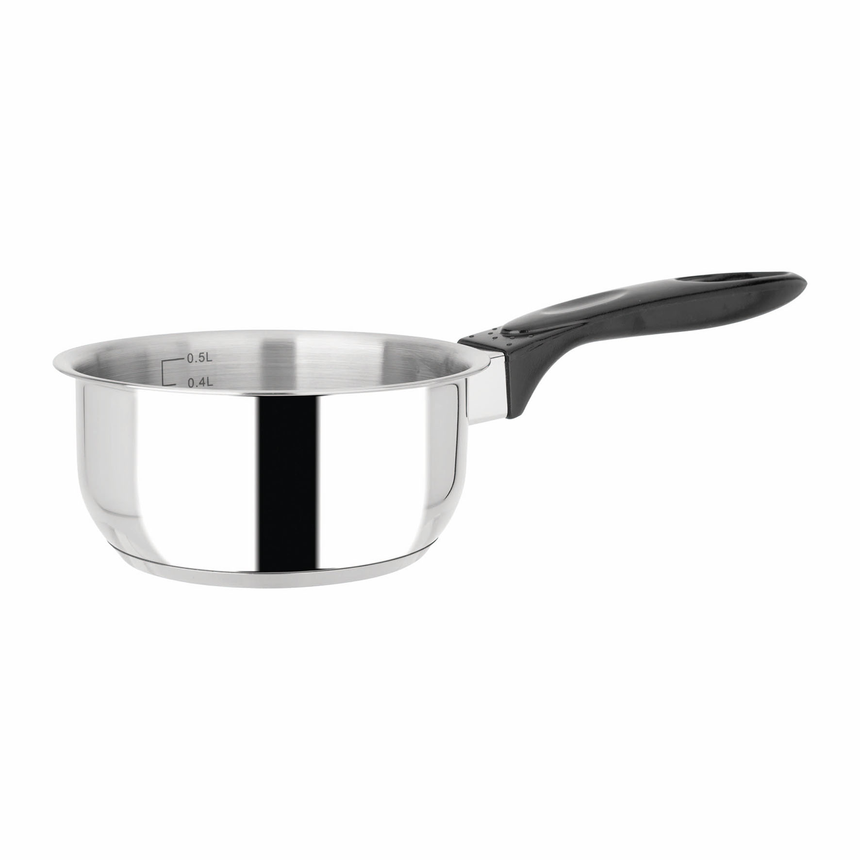 Image de Casserole Acier Inoxydable Ø 12 cm - Poignée Thermorésistante - Tous Feux dont Induction
