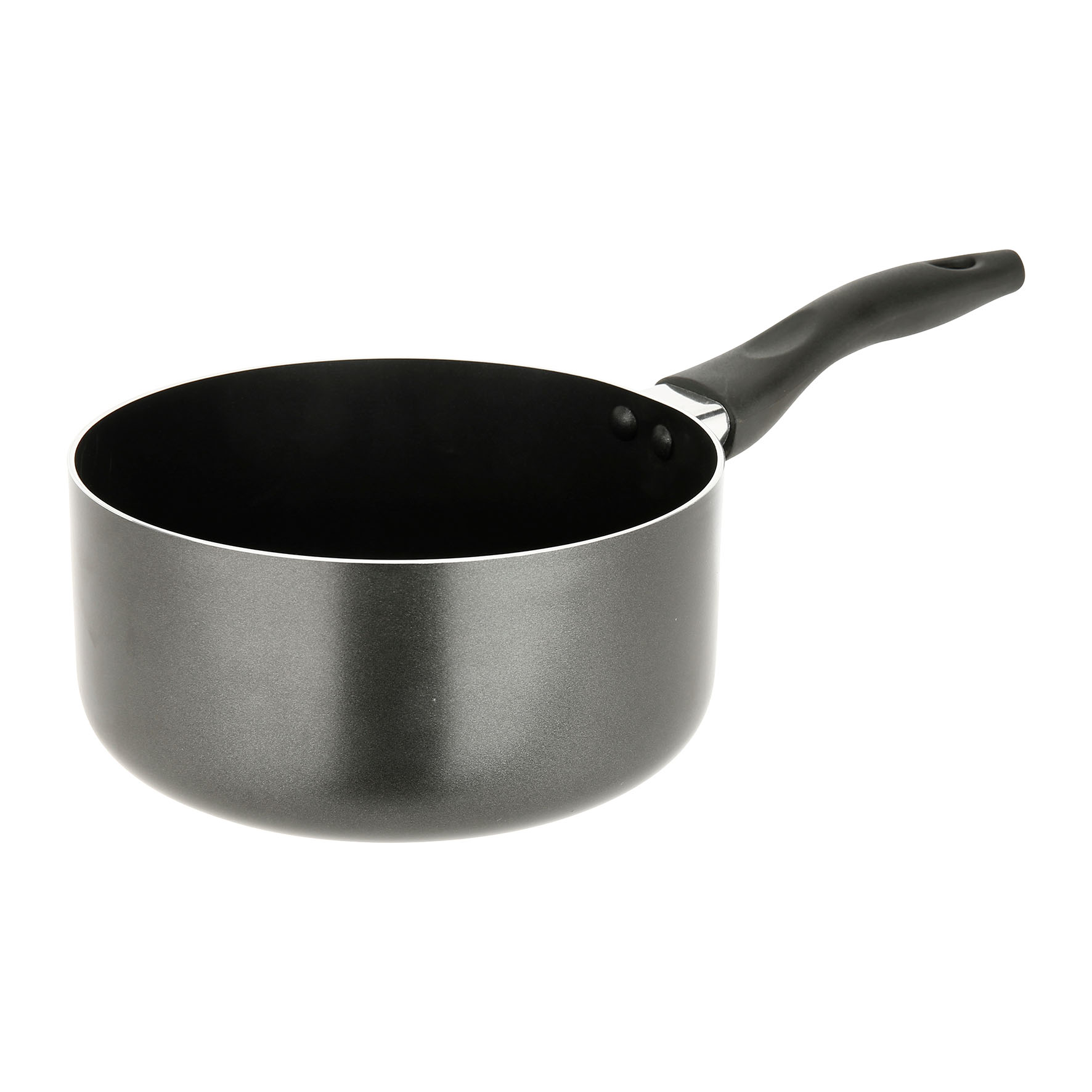 Image de Casserole Aluminium Grise Ø18 cm H. 8,4 cm Gamme BRUME - Revêtement intérieur anti-adhésif - poignée thermorésistante - Tous feux sauf induction