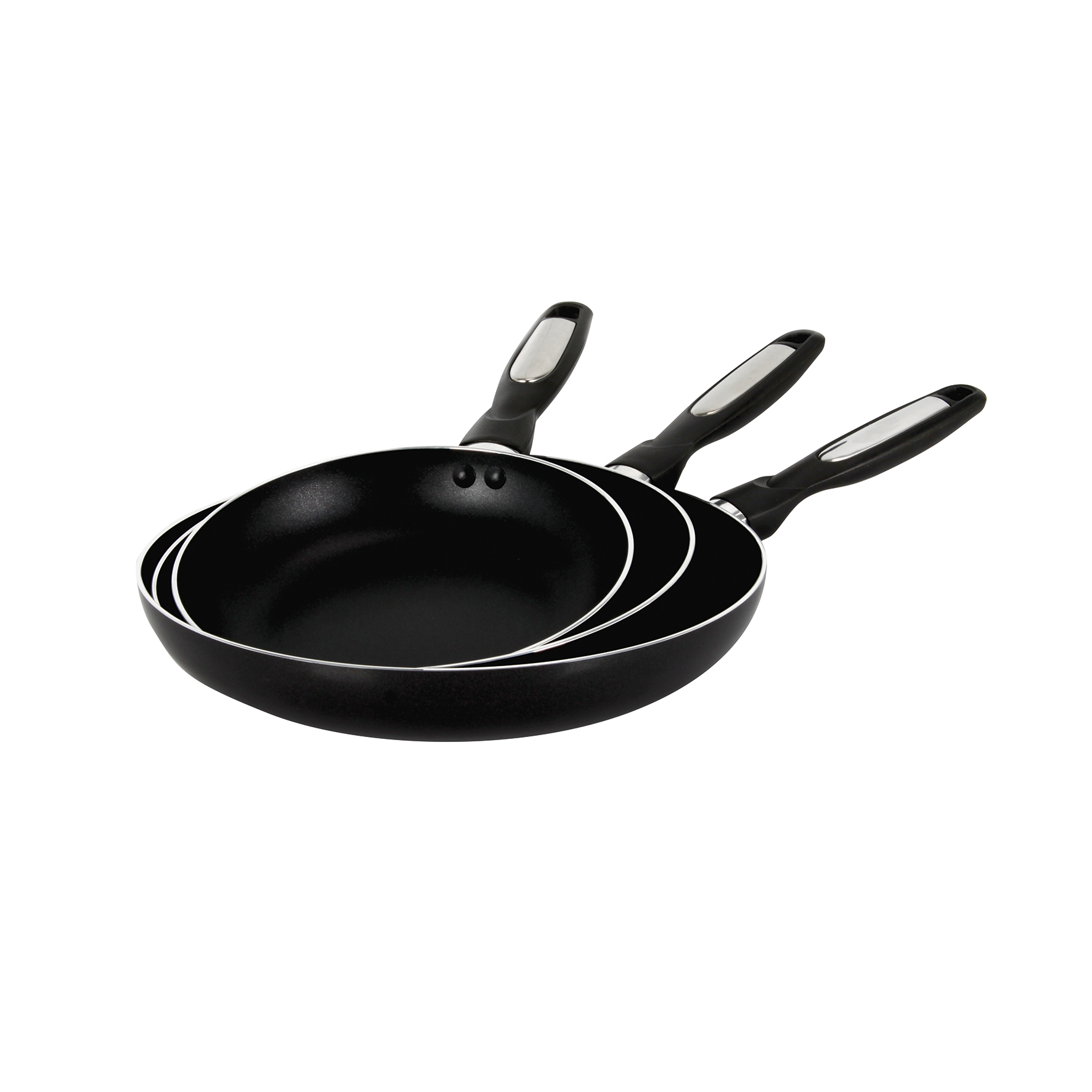 Image de Lot de 3 Poêle en Aluminium Pressé Ø 20/24/28 cm - Revêtement intérieur anti-adhérent sans PFOA