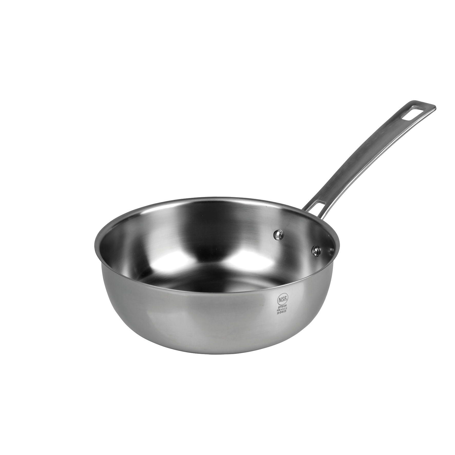 Image de Sauteuse Horeca R forme conique diam. 20 cm, 1.9 litres en Acier Inoxydable qualité professionnelle