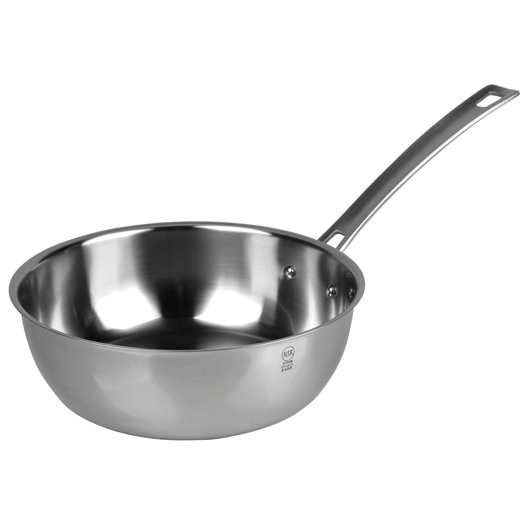 Image de Sauteuse Horeca R forme conique diam. 24 cm, 3,1 litres - Acier Inoxydable qualité professionnelle