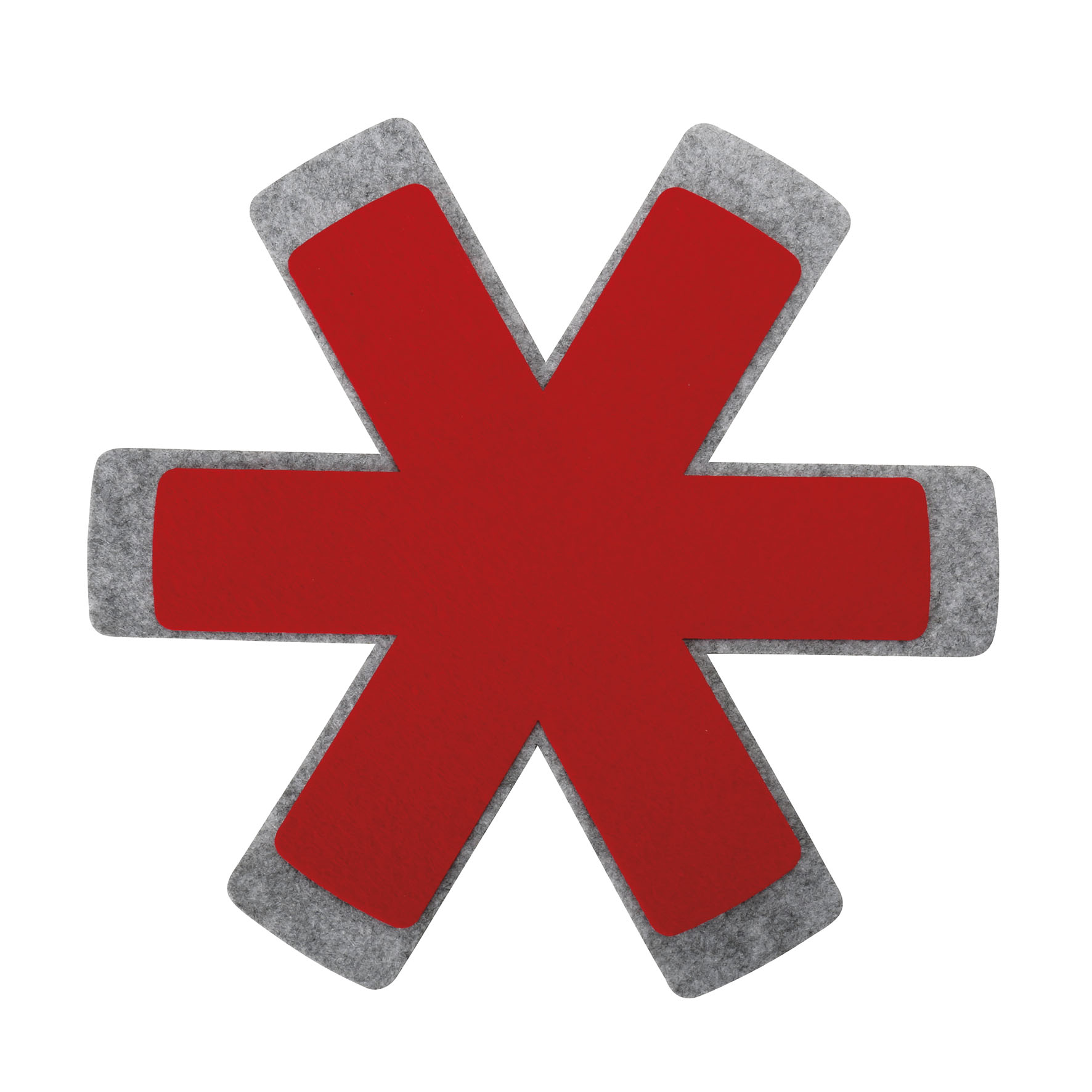 Image de Lot de 2 Feutrines en Polyester : 1 rouge et 1 Grise