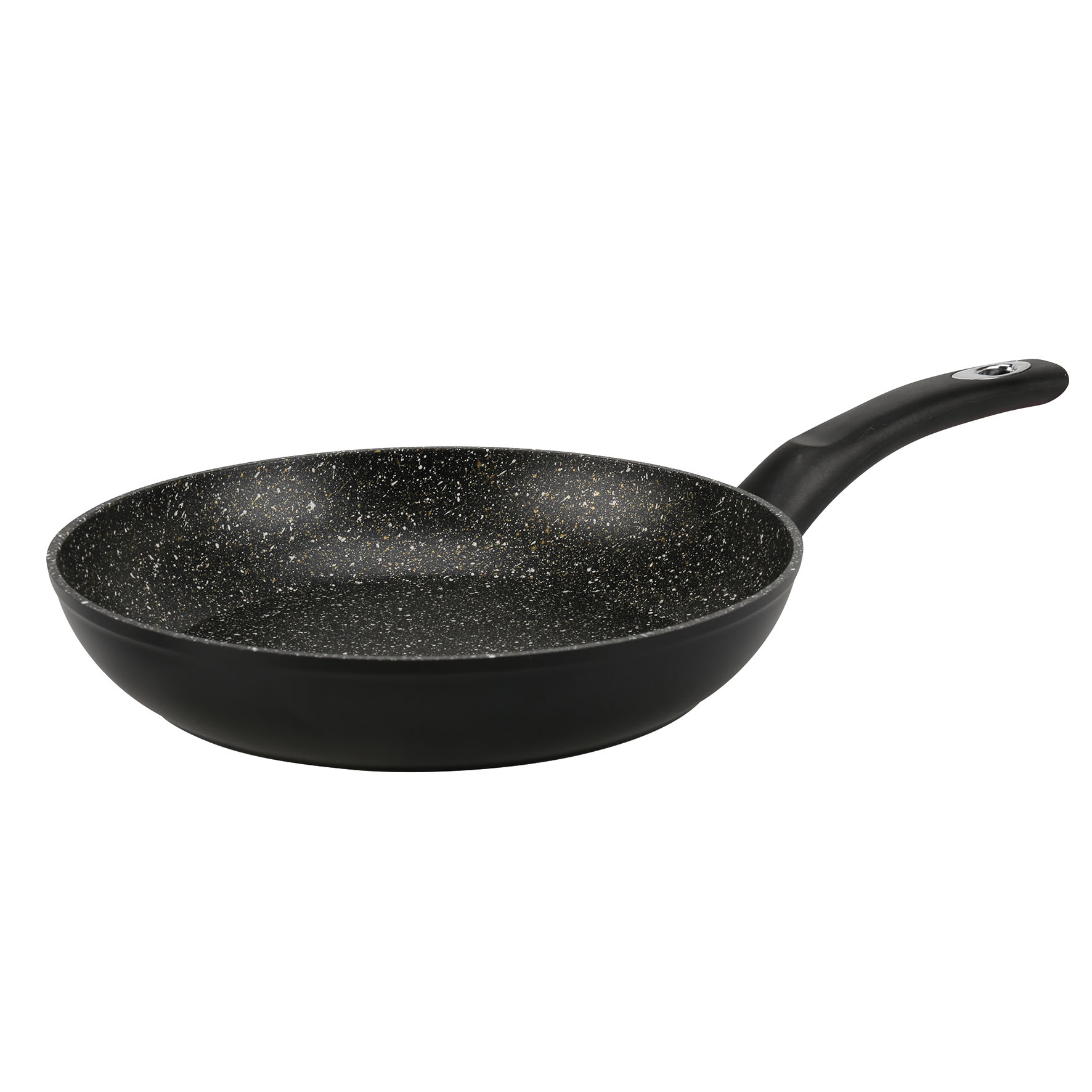 Image de Poêle Gamme GRANITY Ø28 cm en aluminium forgé noir - Revêtement intérieur effet pierre anti-adhérent sans PFOA - tous feux dont induction