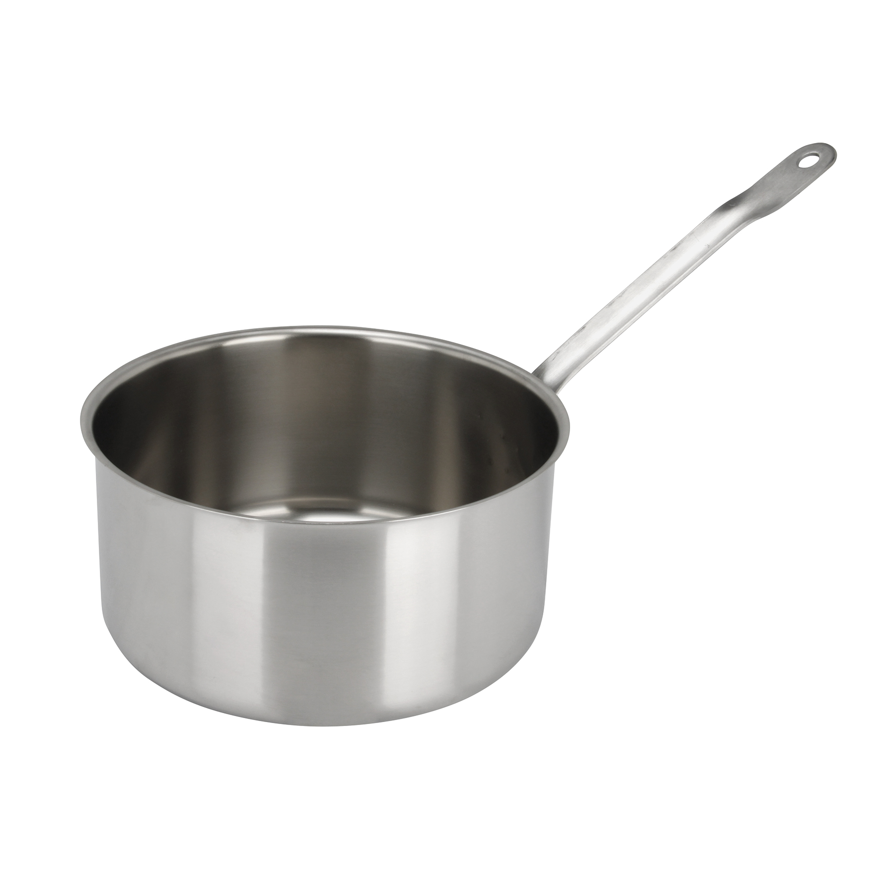 Image de Casserole Acier Inoxydable HORECA W qualité professionnelle Ø24 cm / 5,1 L - Fabriquée en FRANCE - tous feux dont induction - Manche en inox riveté